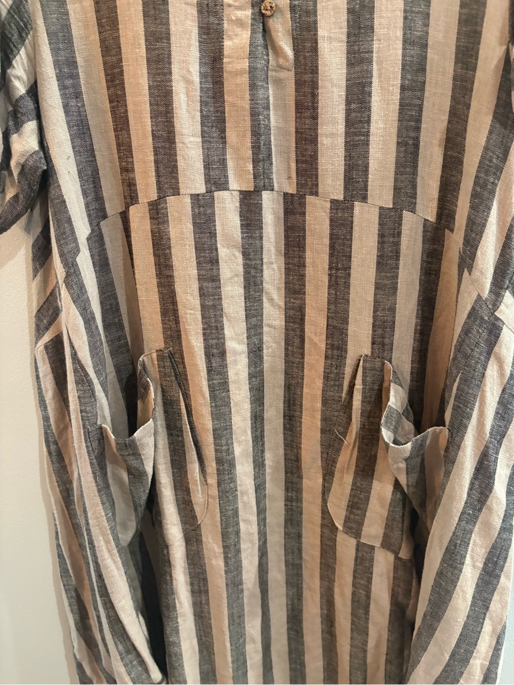 Minibee Striped Linen Blend Tunic Dress Size Medium NWT - Picture 5 of 7